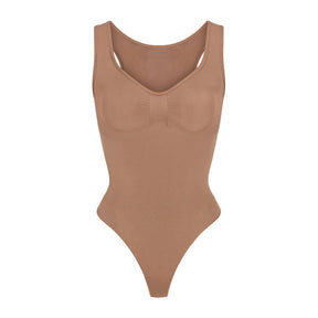 SEAMLESS SCULPT SCOOP NECK THONG BODYSUIT | SIENNA