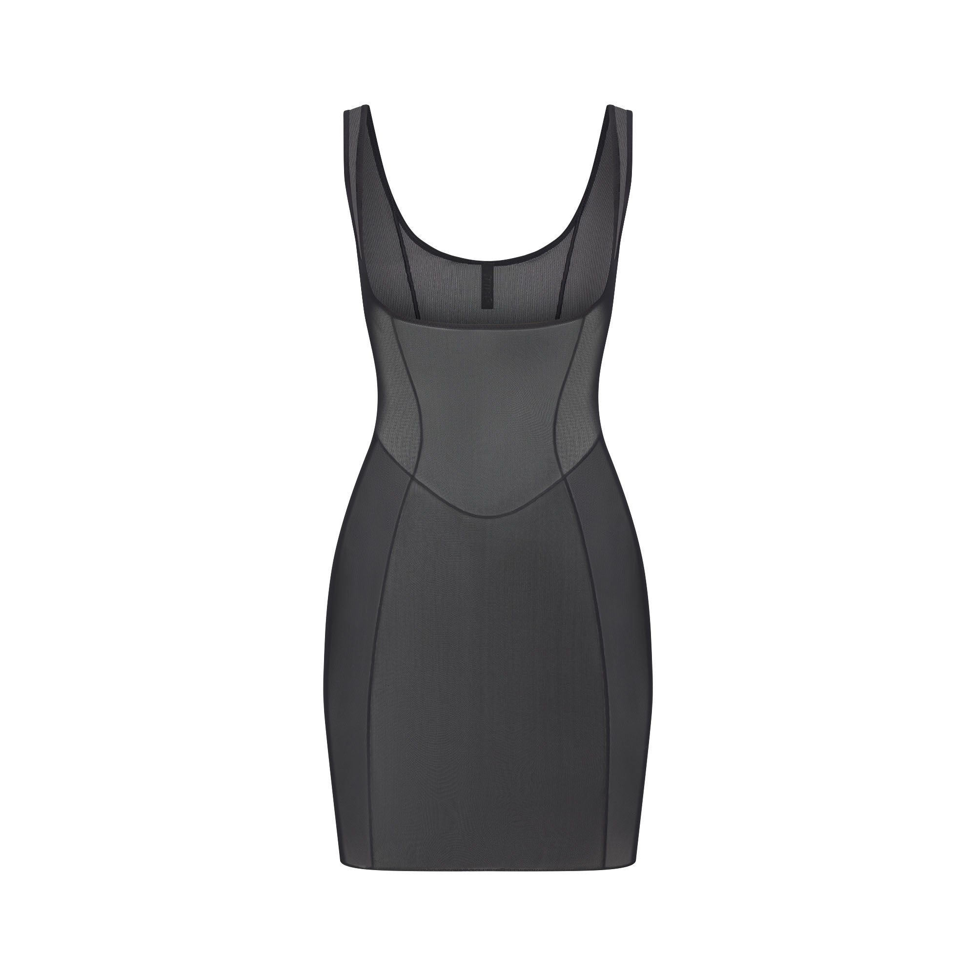 Power Mesh Shapewear Open Bust Slip Dress