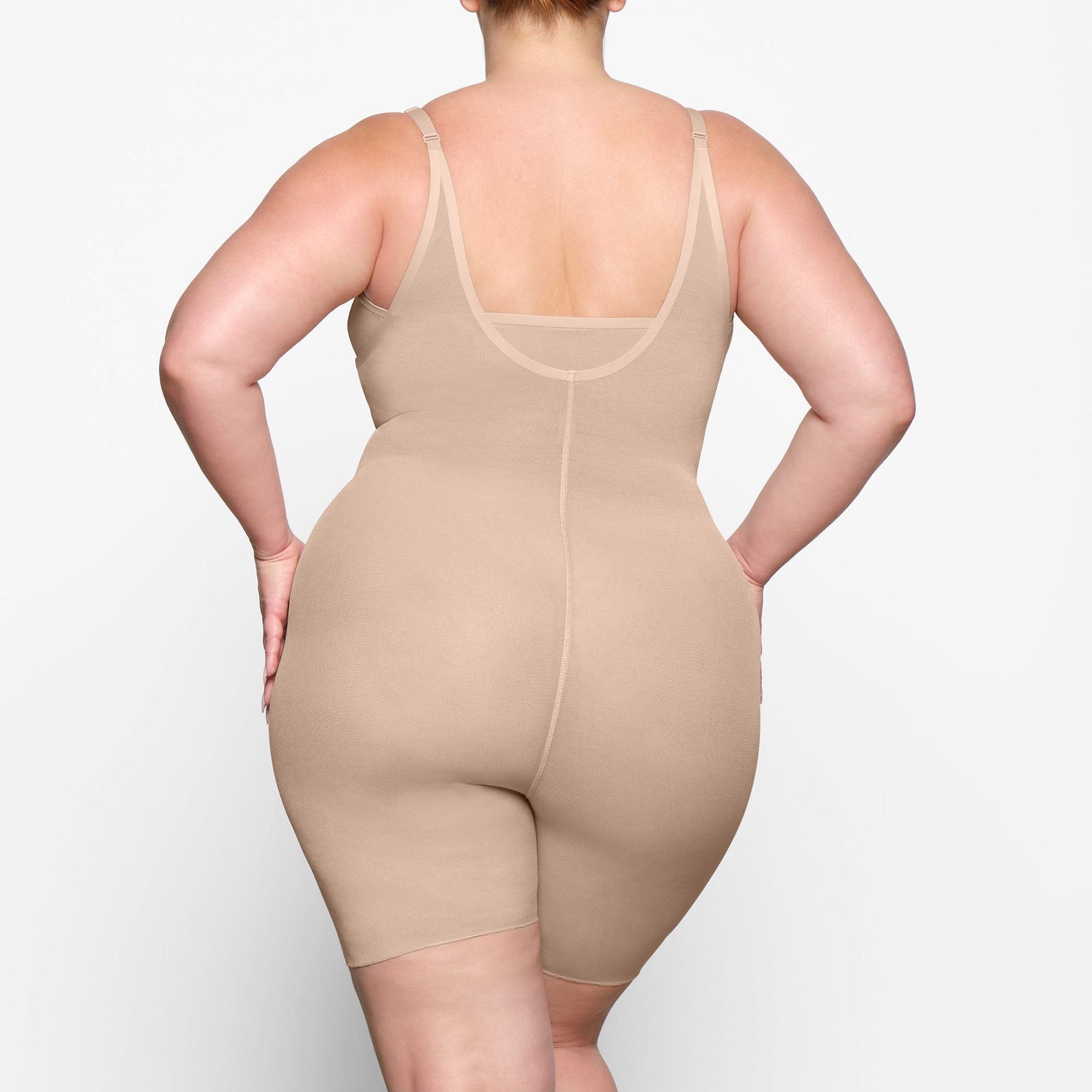 SHEER SCULPT OPEN BUST BODYSUIT | CLAY