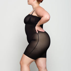 SHEER SCULPT OPEN BUST BODYSUIT | ONYX