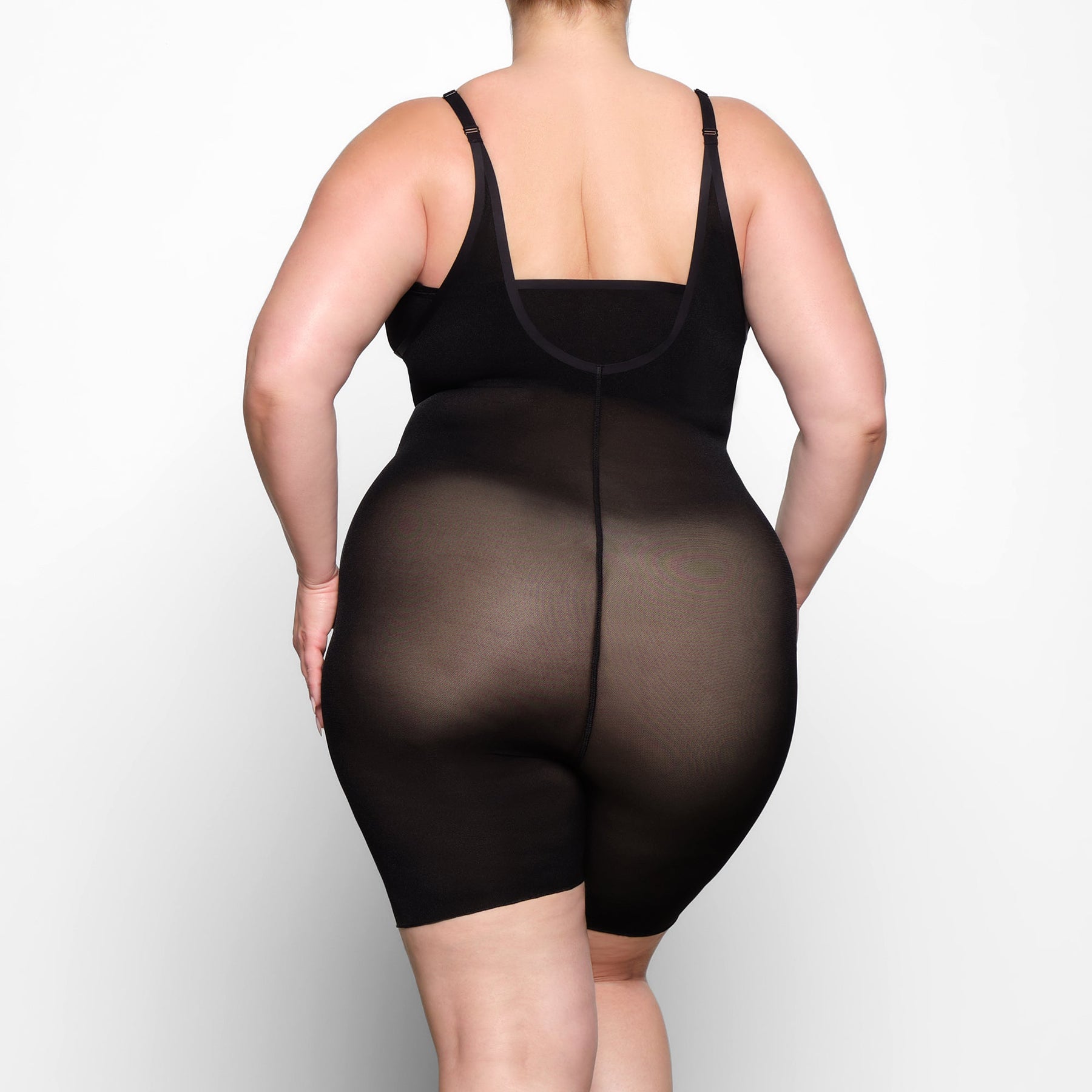 SHEER SCULPT OPEN BUST BODYSUIT | ONYX