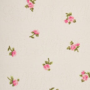 LOGO POINTELLE CROPPED CAMI SET | MARBLE PINK ROSEBUD PRINT