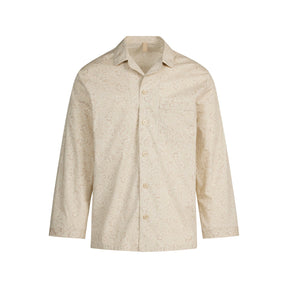 COTTON POPLIN MENS LONG SLEEP SET | TAN PAISLEY PRINT