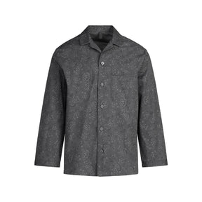 COTTON POPLIN MENS LONG SLEEP SET | ASH PAISLEY PRINT