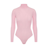 SWEATER POINTELLE TURTLENECK BODYSUIT | BABY PINK