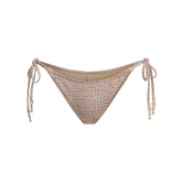 SIGNATURE SWIM DIPPED TIE BIKINI BOTTOM | DUNE CROCODILE PRINT