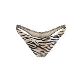 SIGNATURE SWIM THONG BIKINI BOTTOM | CHAMPAGNE TIGER PRINT