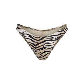 SIGNATURE SWIM TANGA BIKINI BOTTOM | CHAMPAGNE TIGER PRINT