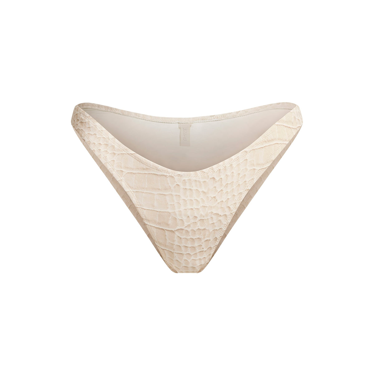 SIGNATURE SWIM TANGA BIKINI BOTTOM | EGRET CROCODILE PRINT