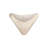 SIGNATURE SWIM TANGA BIKINI BOTTOM | EGRET CROCODILE PRINT