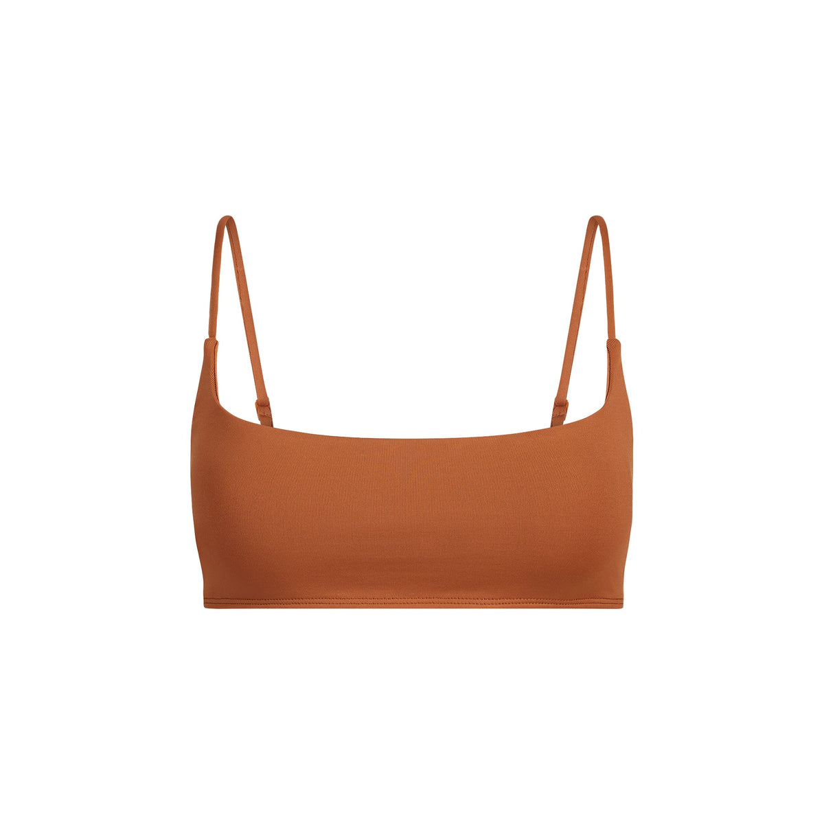 ICONIC SWIM SQUARE NECK BIKINI TOP | BRONZE
