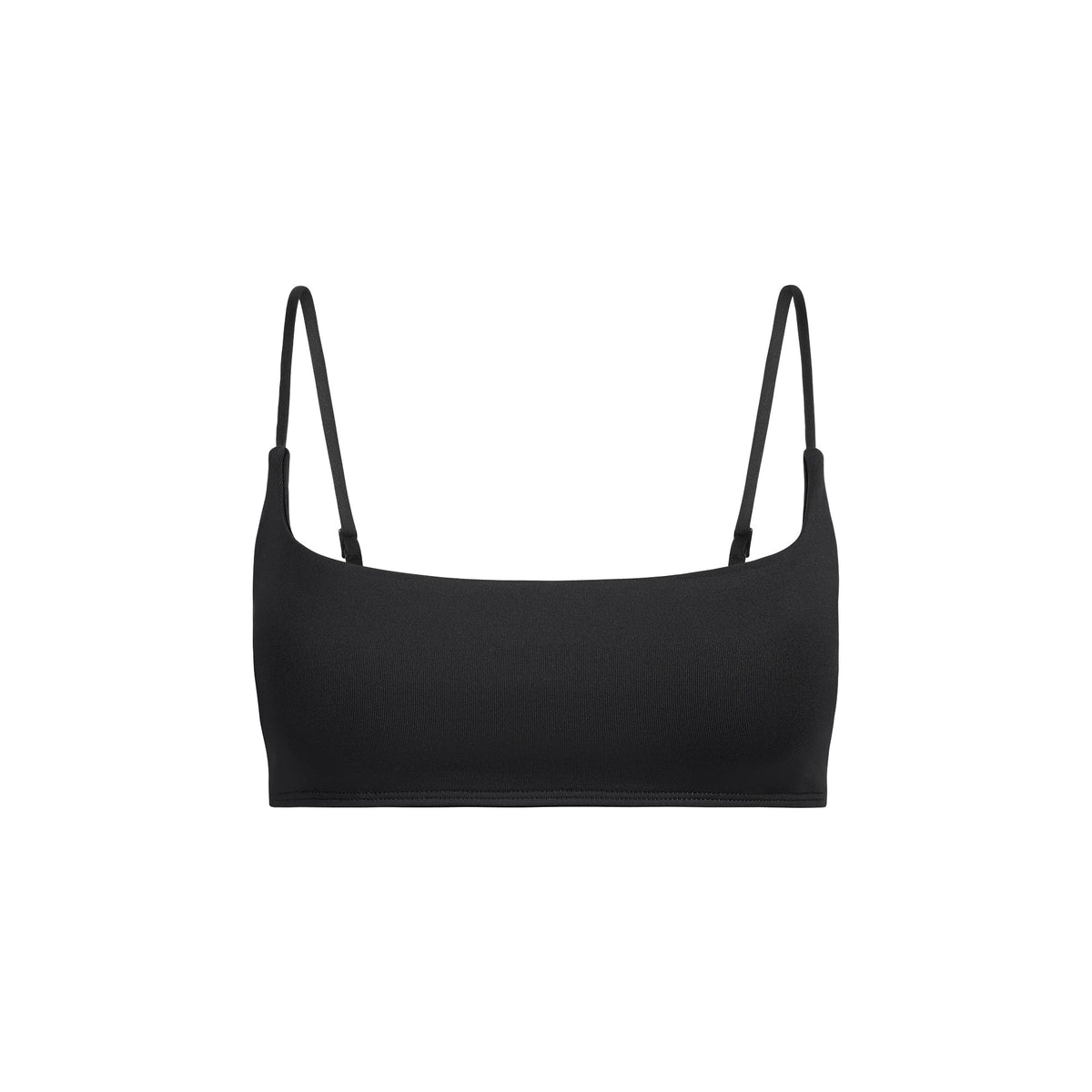 ICONIC SWIM SQUARE NECK BIKINI TOP | OBSIDIAN
