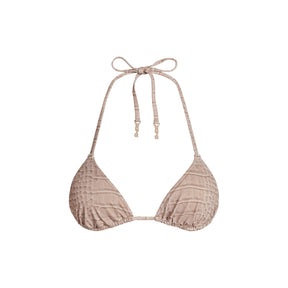 SIGNATURE SWIM TRIANGLE BIKINI TOP | DUNE CROCODILE PRINT