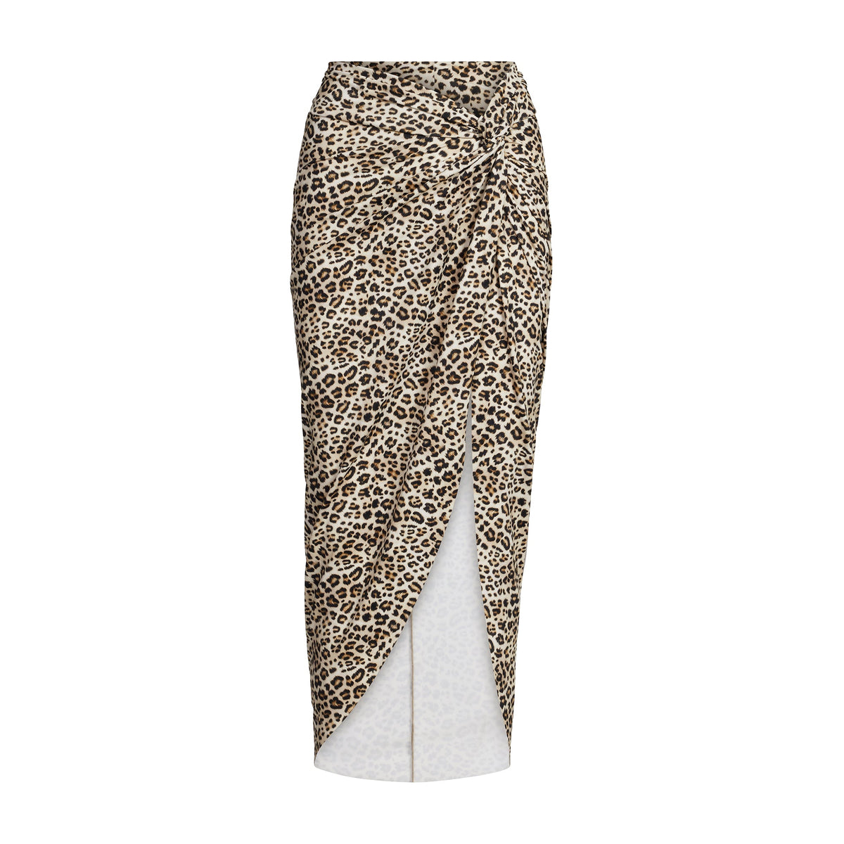 SIGNATURE SWIM SARONG SKIRT | CHAMPAGNE LEOPARD PRINT