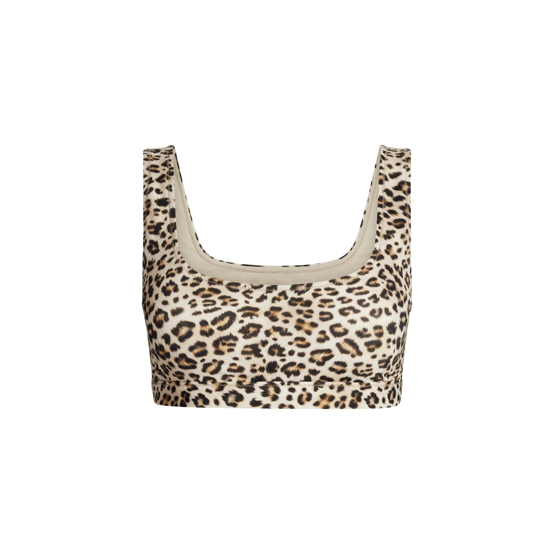 SIGNATURE SWIM TANK BIKINI TOP | CHAMPAGNE LEOPARD PRINT