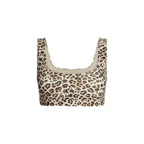 SIGNATURE SWIM TANK BIKINI TOP | CHAMPAGNE LEOPARD PRINT
