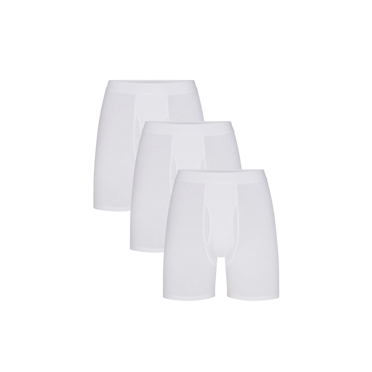 SKIMS BASICS MENS COTTON BOXER BRIEF 3-PACK | CHALK