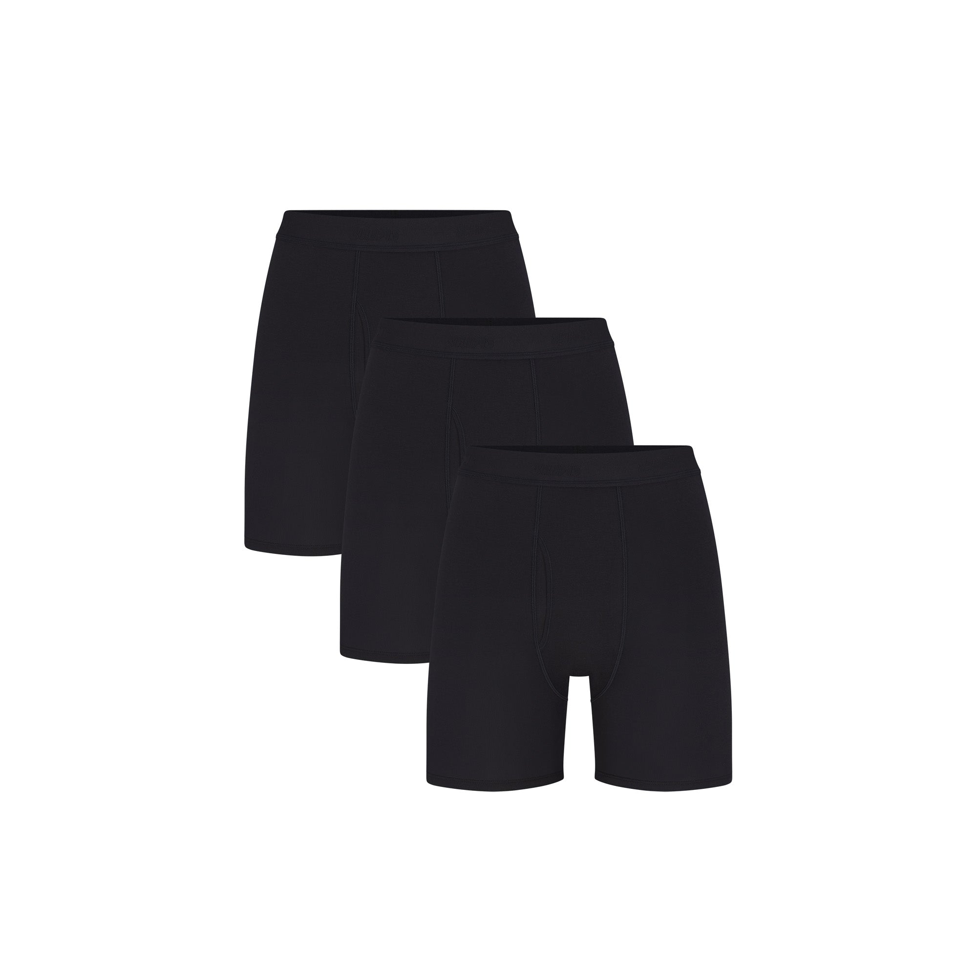 SKIMS BASICS MENS COTTON BOXER BRIEF 3-PACK | OBSIDIAN