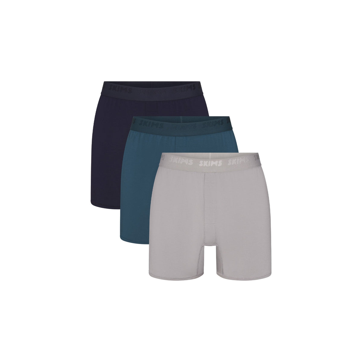 SKIMS STRETCH MENS KNIT BOXER 3-PACK | INDIGO MULTI