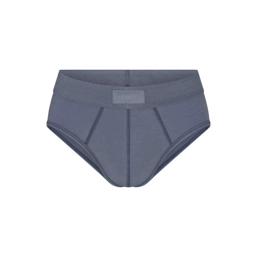 SKIMS COTTON MENS BRIEF | STEEL BLUE