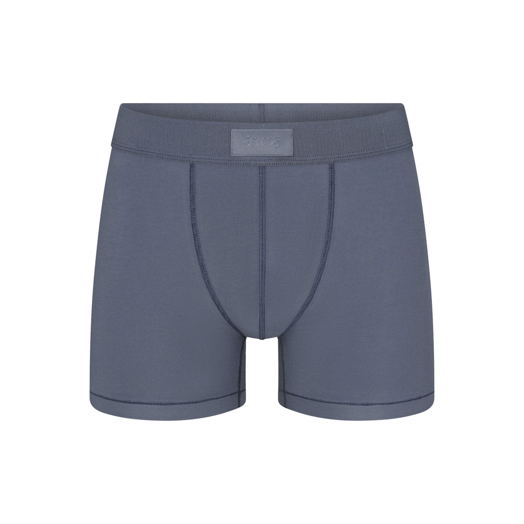 SKIMS COTTON MENS 3" BOXER BRIEF | STEEL BLUE