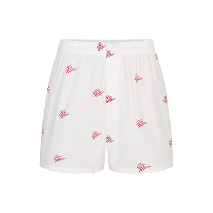 COTTON POPLIN MENS BOXER | CHALK BE MINE