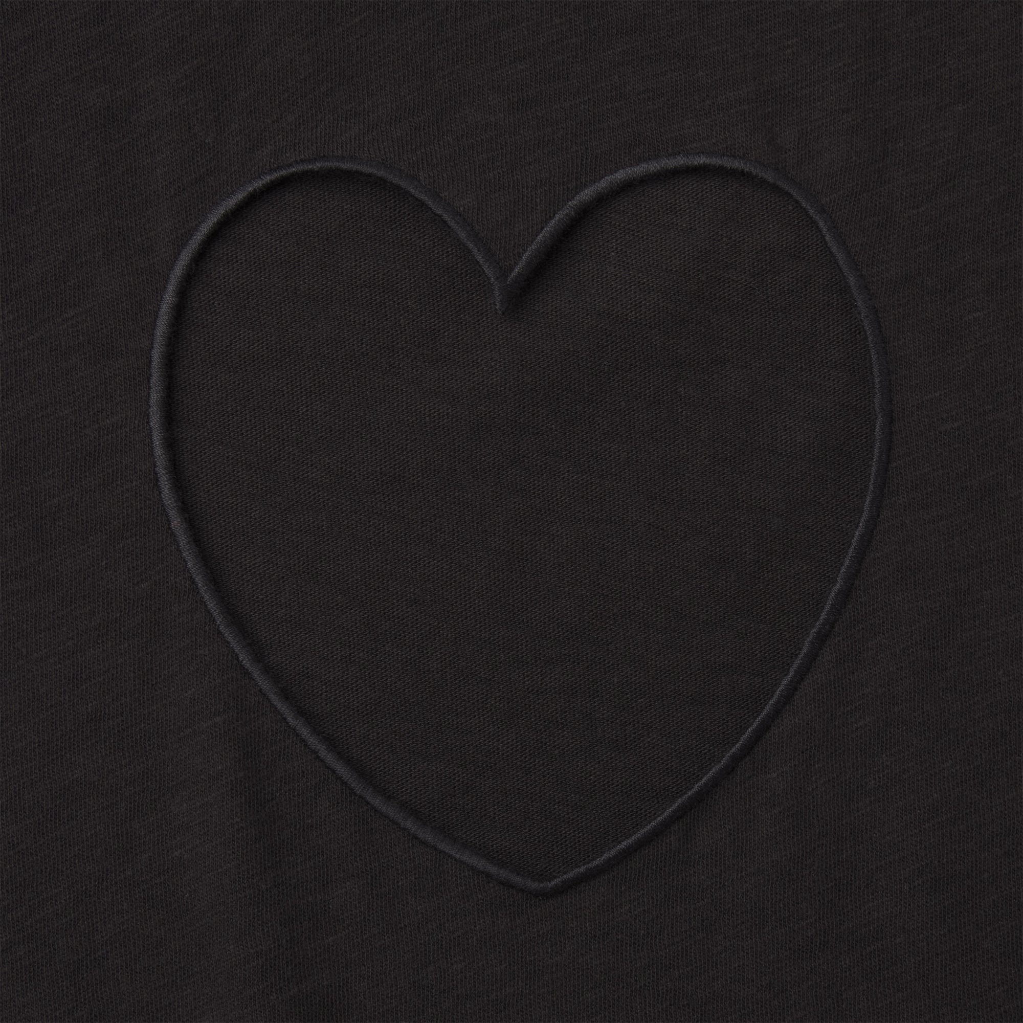 WORN IN JERSEY HEART OVERSIZED T-SHIRT | WASHED ONYX