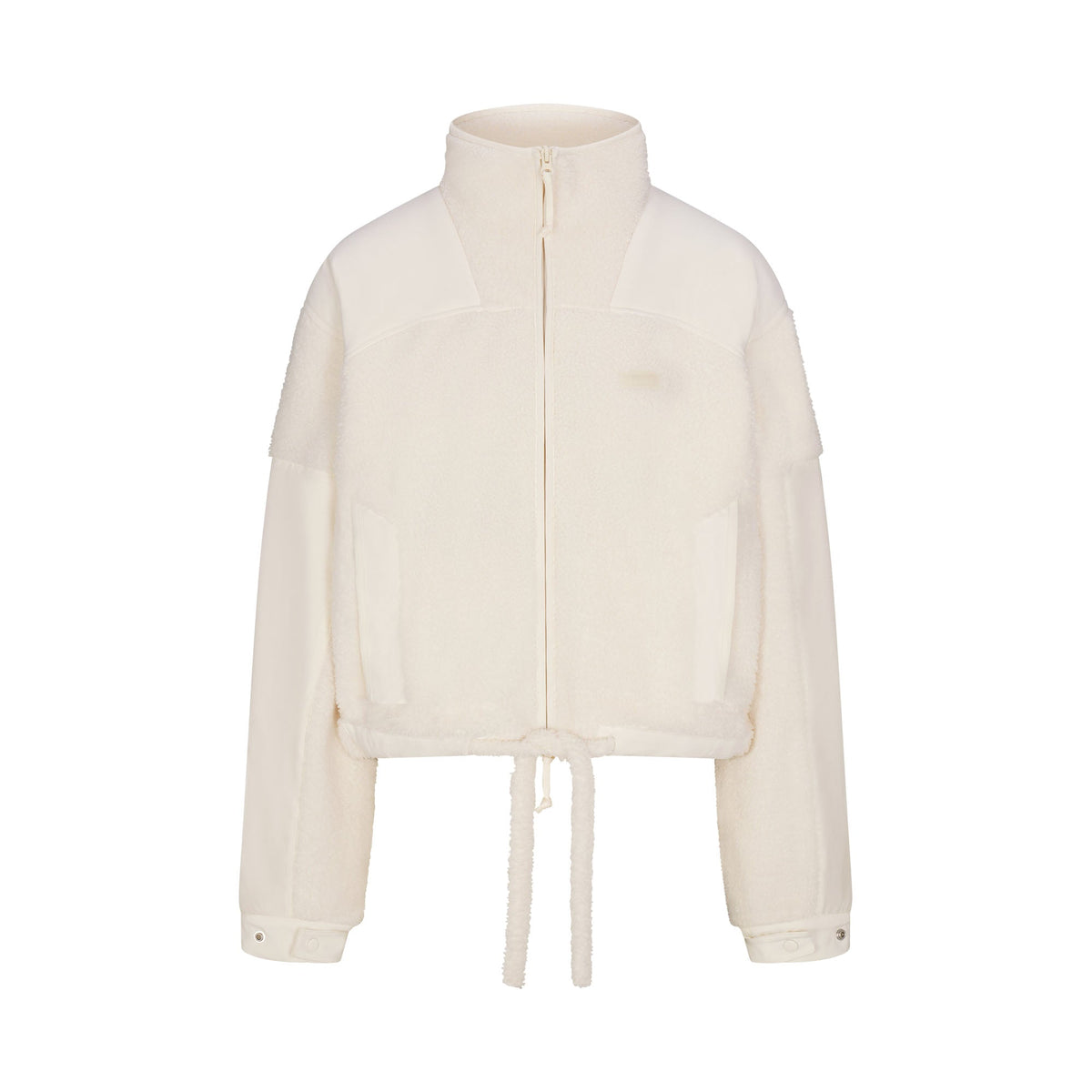 TEDDY BOXY ZIP UP | ECRU