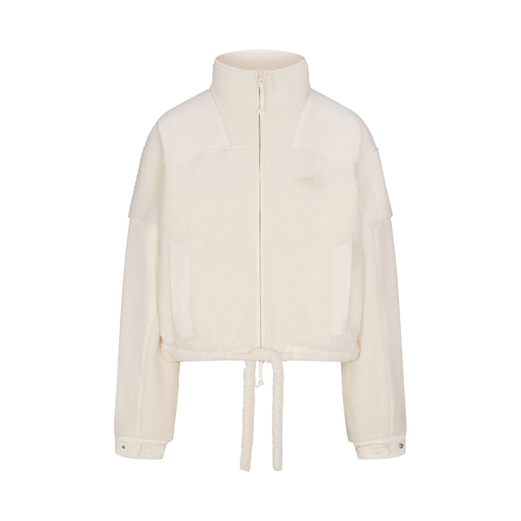 TEDDY BOXY ZIP UP | ECRU