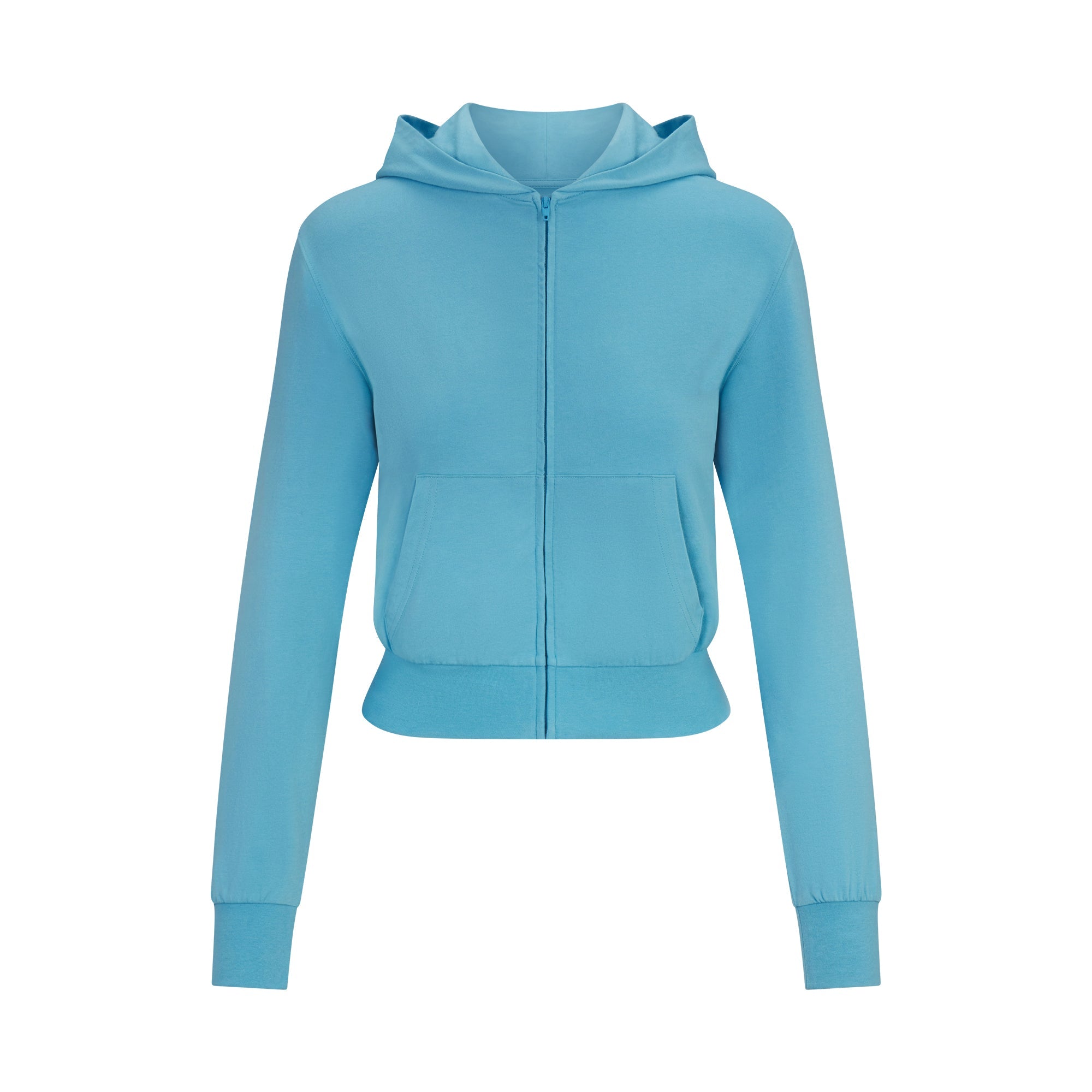 Cotton Jersey Zip Up Hoodie
