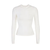 Skims Cotton Jersey Long Sleeve T-Shirt Marble