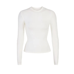 Skims Cotton Jersey Long Sleeve T-Shirt Marble