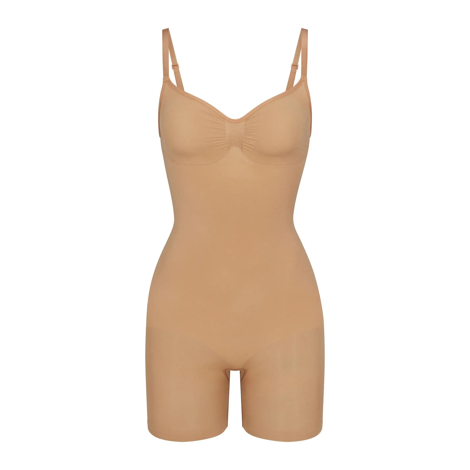 Skims Seamless Sculpt Mid Thigh Bodysuit Ochre