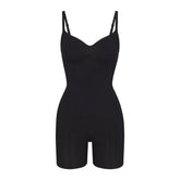 Skims Seamless Sculpt Mid Thigh Bodysuit Onyx