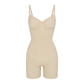 Skims Seamless Sculpt Mid Thigh Bodysuit Sand