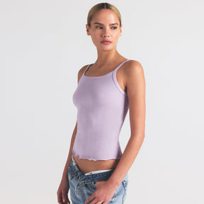 DROP NEEDLE POINTELLE LONG CAMI | WISTERIA