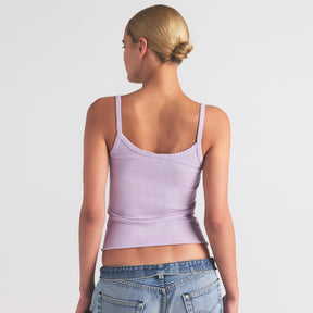 DROP NEEDLE POINTELLE LONG CAMI | WISTERIA