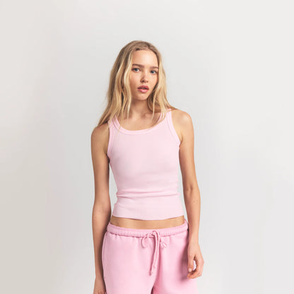 Cotton Rib Scoop Neck Tank