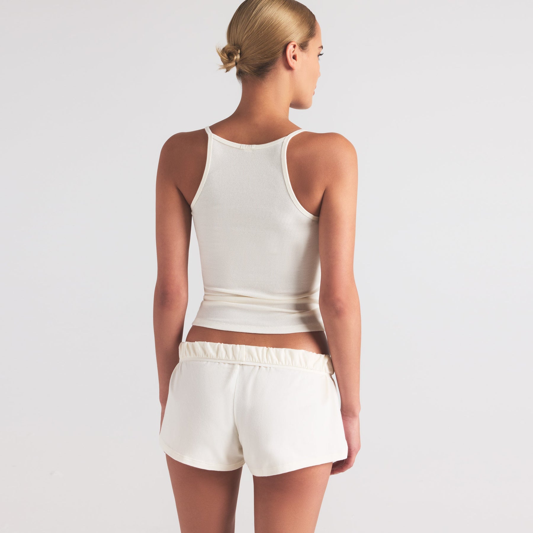 COTTON RIB LONG CAMI | MARBLE