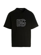Dolce & Gabbana Detailed DG Embroidered Logo T-Shirt in Black
