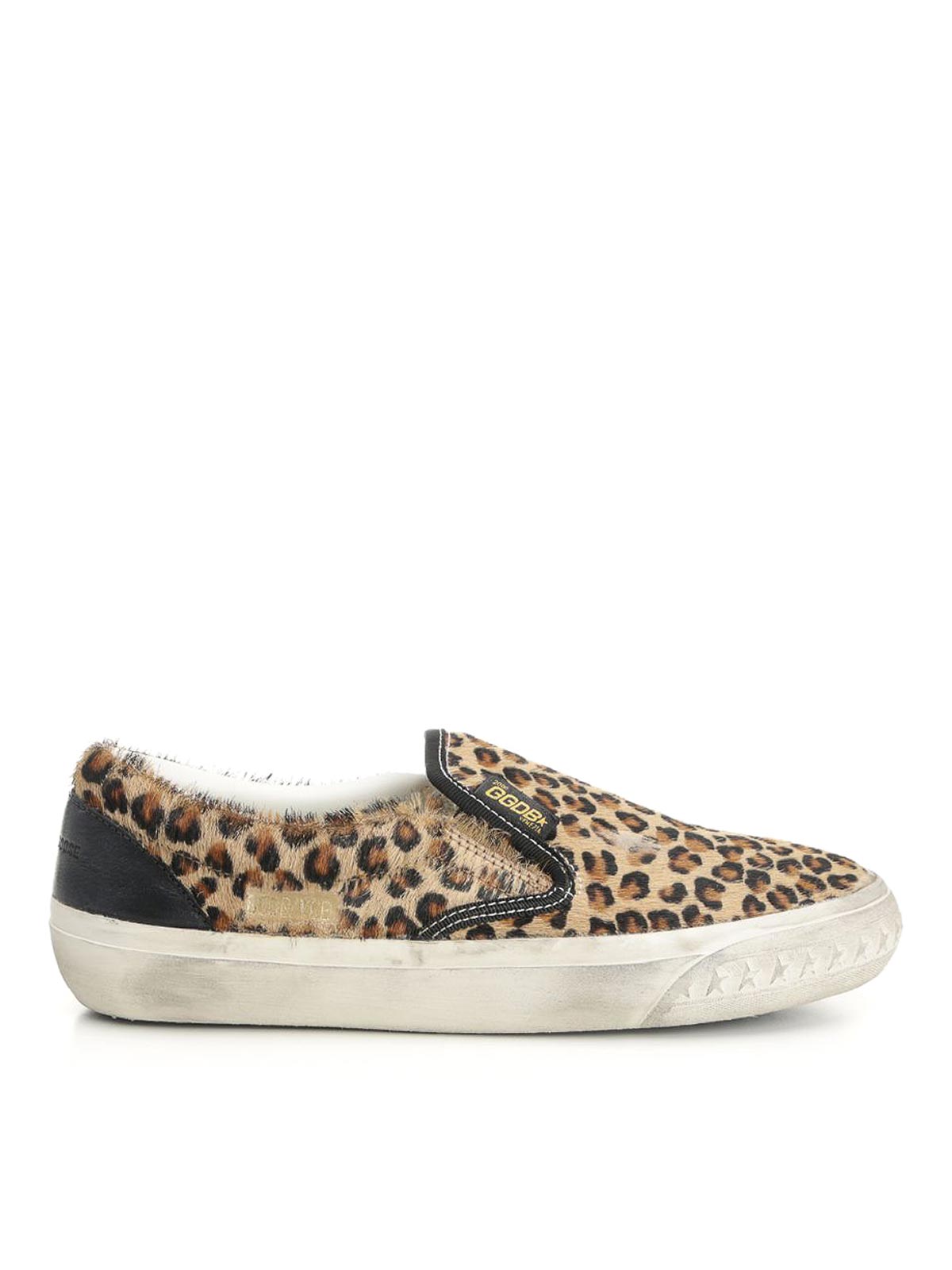 Golden Goose Vce Penstar Sneaker In Leopard Pony Skin