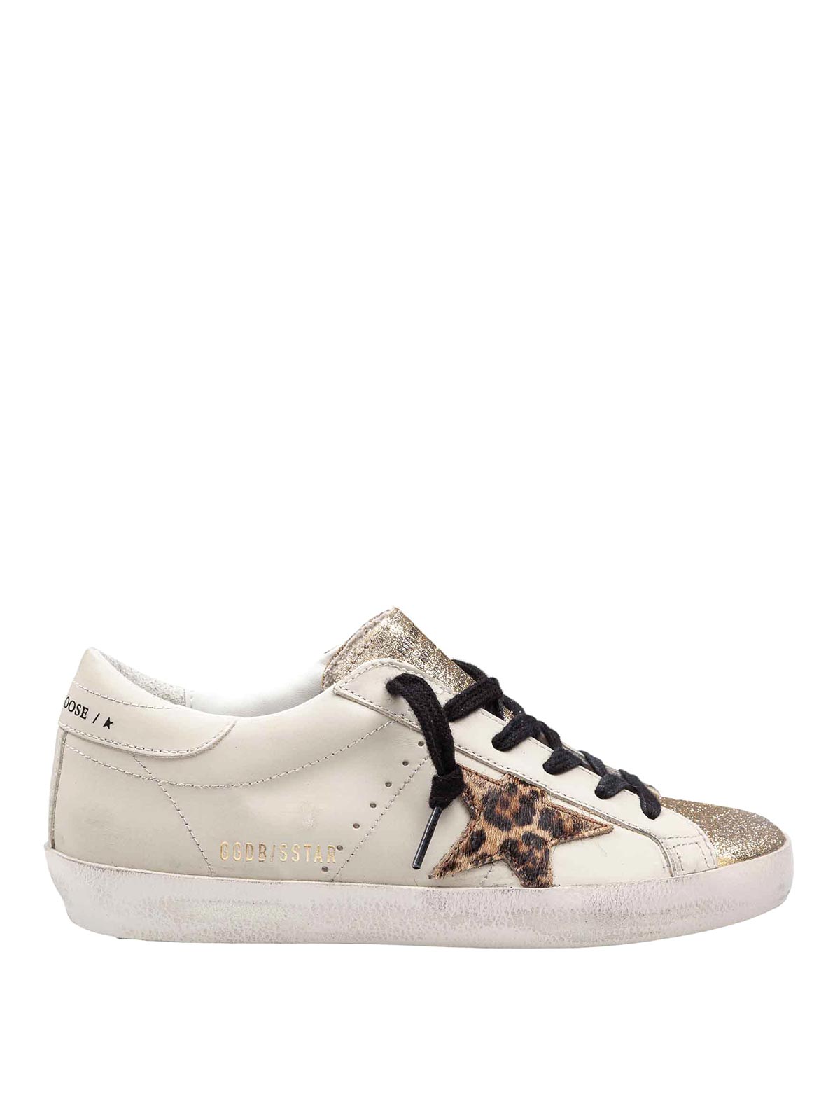 Golden Goose Super star sneakers in glitter gold