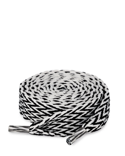 Slider Laces Zig Zag Black/White