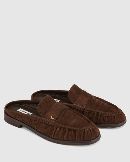 Slipper Brown Scrunch Suede