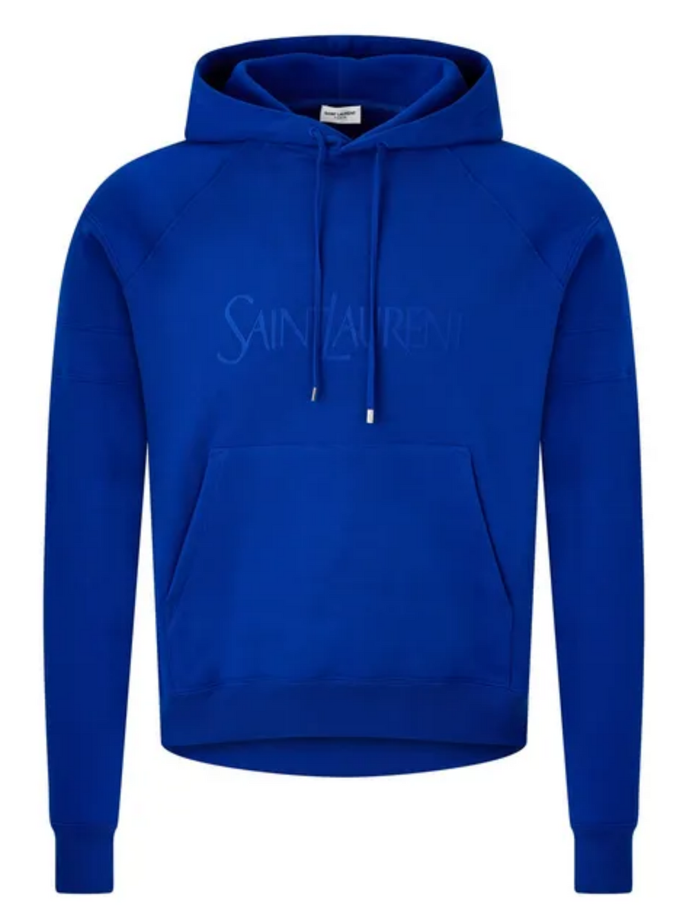 SAINT LAURENT LOGO HOODIE BLUE