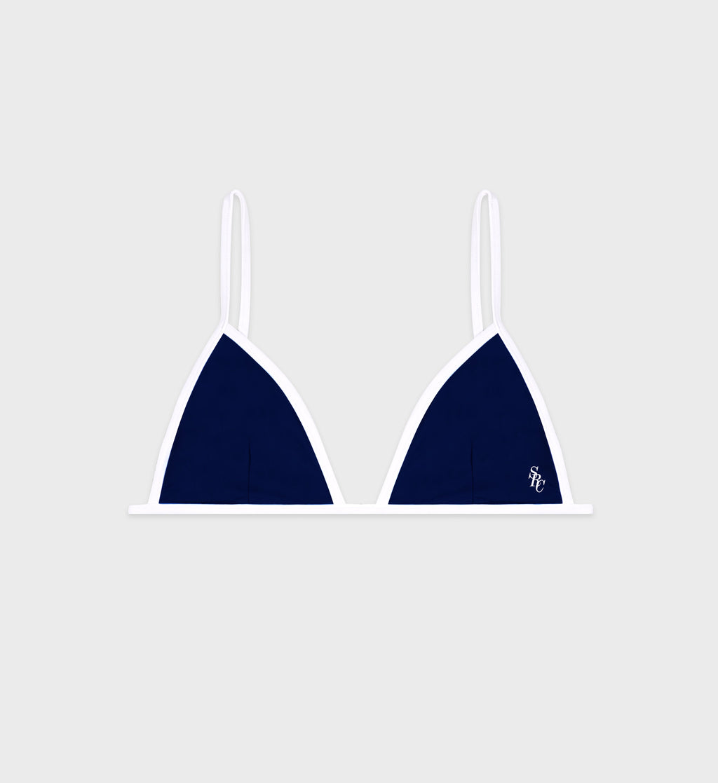 Kate Bikini Top - Navy/White