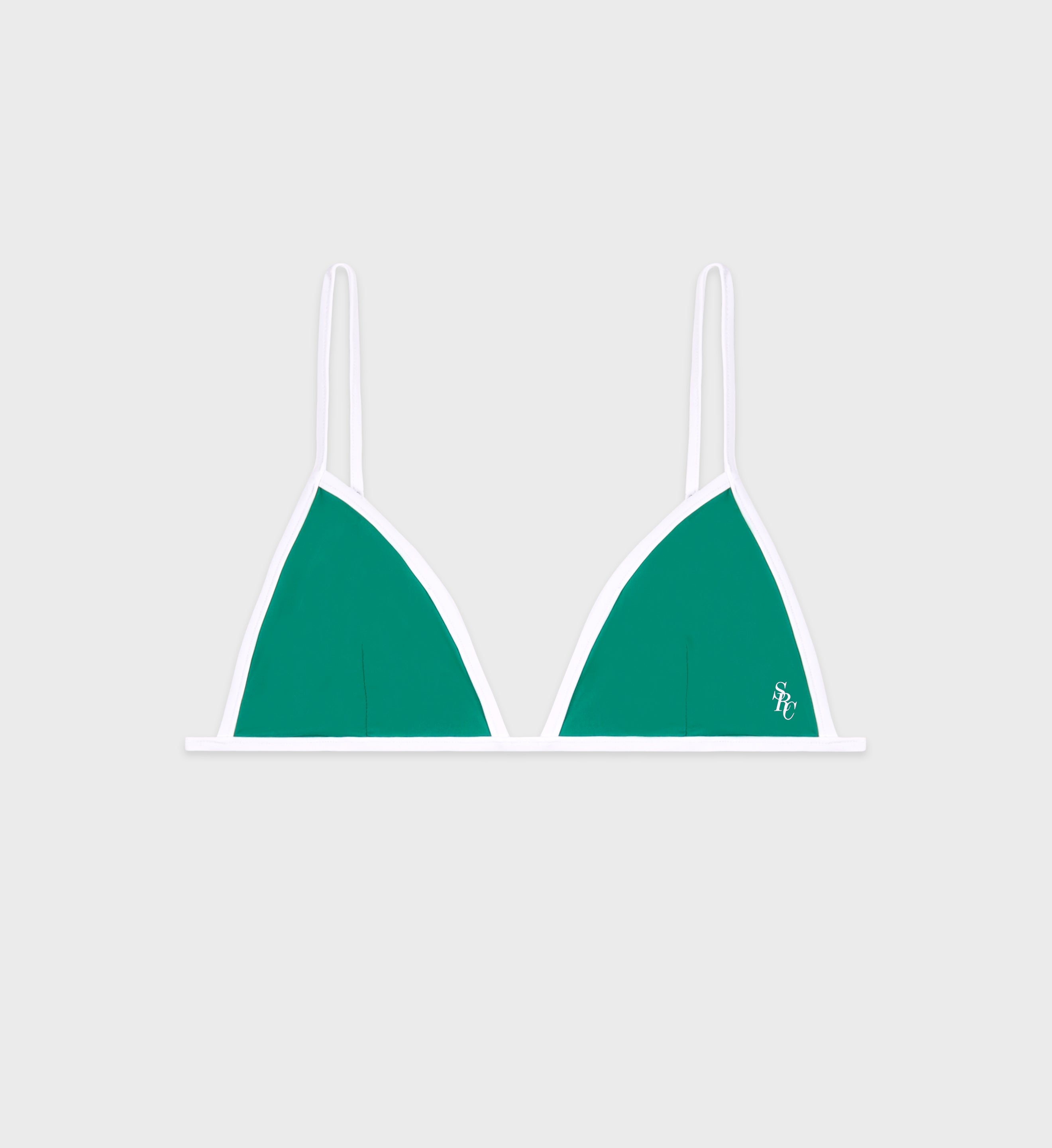 Kate Bikini Top - Spring Green/White