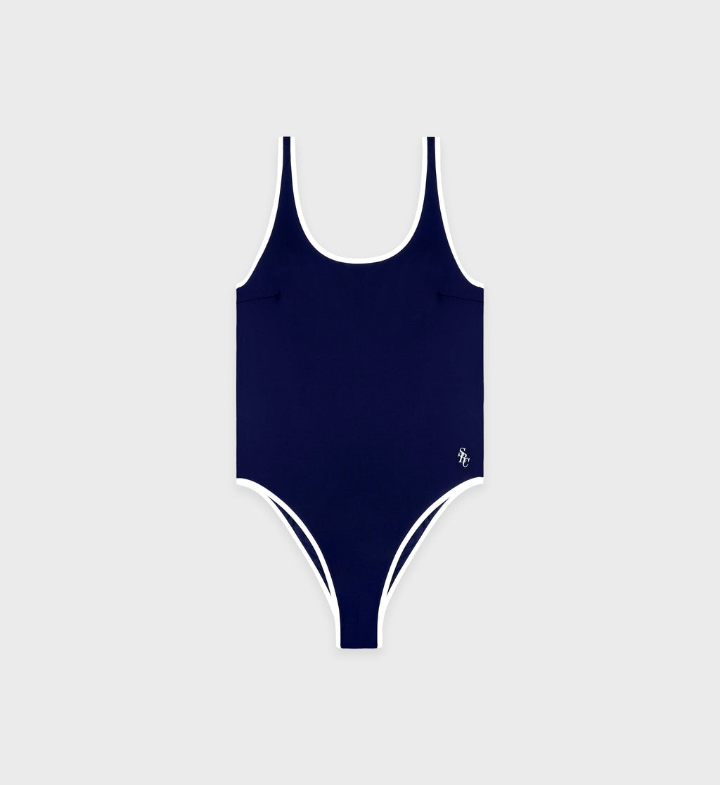 Carla One Piece - Navy/White