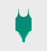Carla One Piece - Spring Green/White