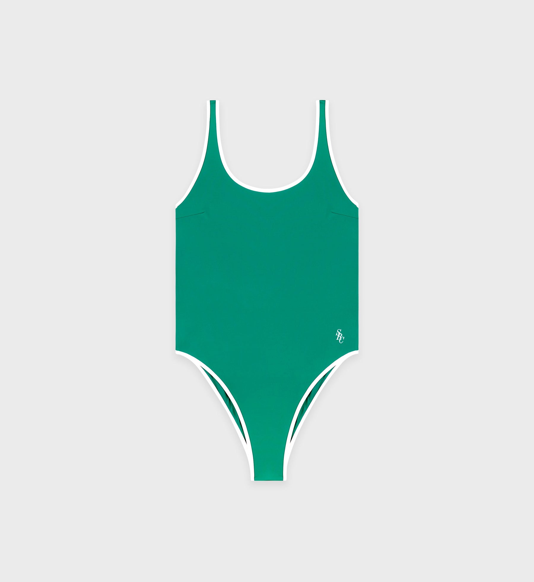 Carla One Piece - Spring Green/White